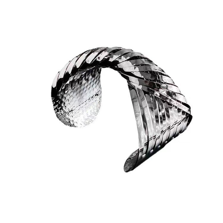 Snake Bone Twisted 18K Gold SIlver Anti Tarnish Bangle Cuff Kada Bracelet For Women