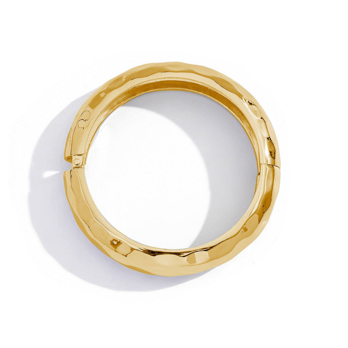Beaten Finish 18K Gold Silver Anti Tarnish Kada Bangle Bracelet Bulk