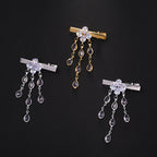 Drop Rhinestone 18K Gold Silver Hair Clips Hair Accessories Women Bulk