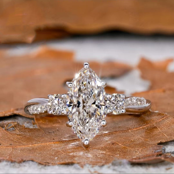 Oval Solitaire Silver Cubic Zirconia Anti Tarnish Ring For Women Bulk Main image