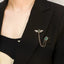 Green Bee Gold Plated Rhinestone Brooch For Women Bulk