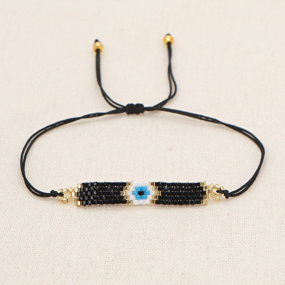 Black Evil Eye Gold Plated Thread Bracelet  For Women Bulk