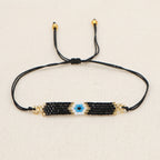 Black Evil Eye Gold Plated Thread Bracelet  For Women Bulk
