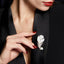 White Feather Gold Cubic Zirconia Copper Brooch For Women Bulk