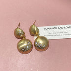 Modern Matte Design Gold CZ Anti Tarnish Copper Hoop Earrings Wholesale