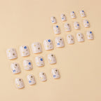Evil Eye Star Gold Baby Pink Finger Nail Pack Of 10 + Extra 14 Bulk