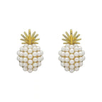 Pearl Pineapple 18K Gold Anti Tarnish Stud Earring For Women Bulk