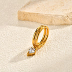 Bulk Double Band Teardrop Shape Gold CZ Stainless Steel Fancy Ring