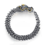Dragon Bone Cubic Zirconia Silver Anti Tarnish Bracelet Women Men Bulk
