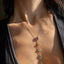 Multi Gemstone Solitaire CZ Gold Anti Tarnish Long Necklace Chain Bulk