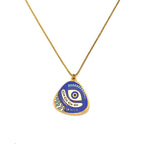 Blue Evil Eye Gold Enamel Anti Tarnish Copper For Women Bulk
