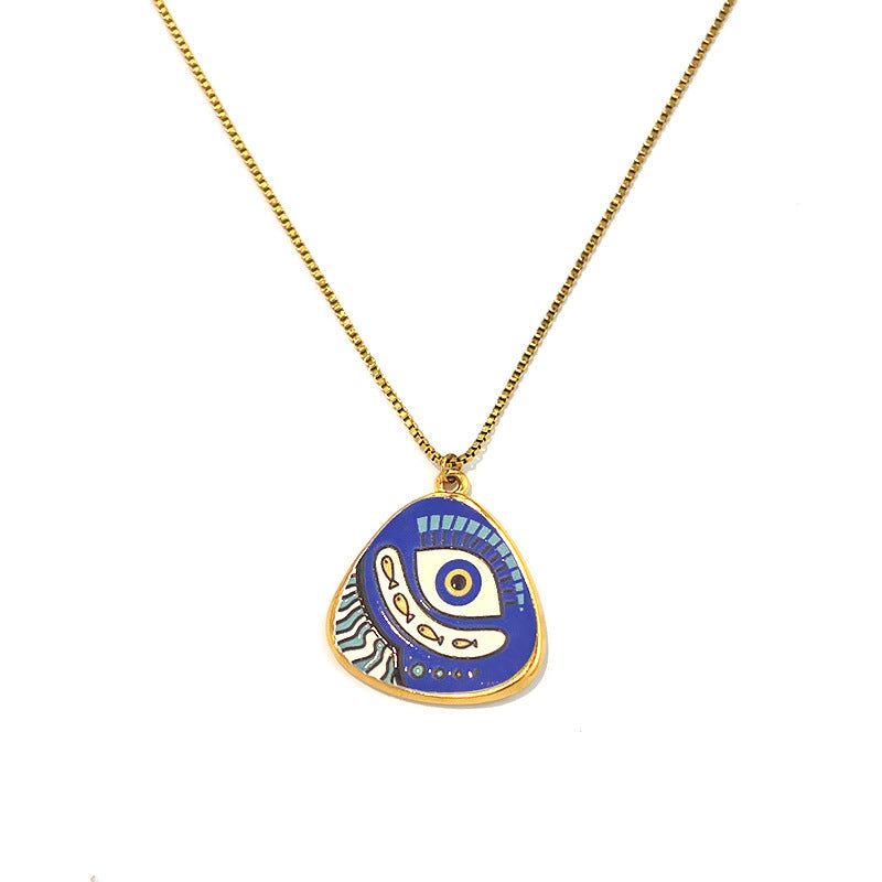 Blue Evil Eye Gold Enamel Anti Tarnish Copper For Women Bulk