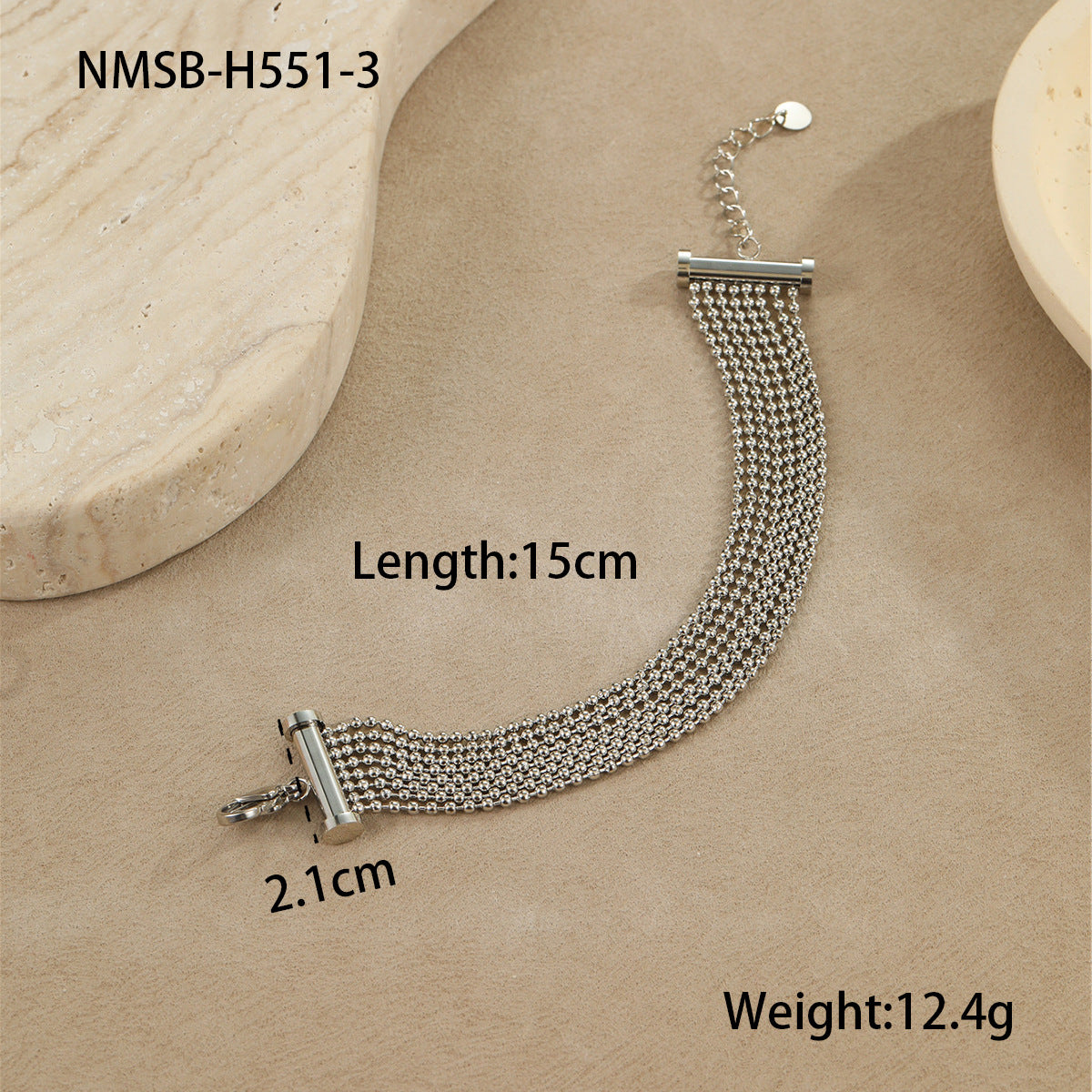 18K Gold Silver Stainless Steel Anti Tarnish Multilayer Bracelet Bulk