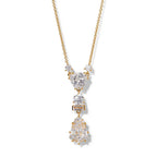 Gold Marquise TeardropCubic Zirconia Copper Necklace For Women Bulk