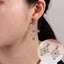 Multi Color Floral Silver CZ Anti Tarnish Copper Dangler Earrings Bulk
