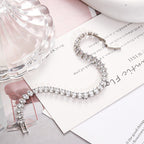 Bulk White Tennis Style Silver Plated CZ Anti Tarnish Brass Bracelet