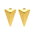 Triangle Shape Gold Stainless Steel Anti Tarnish Dangler Earring Bulk