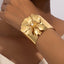 Wholesale Flower Gold Plated Pearl Alloy Cuff & Kada For Women