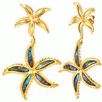 Tropical Starfish Style Gold Anti Tarnish Copper Drop Earrings Bulk
