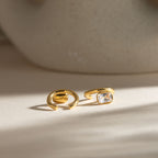 Gold Minimalist Cubic Zirconia Stainless Steel Ear Cuff Earrings Women Bulk