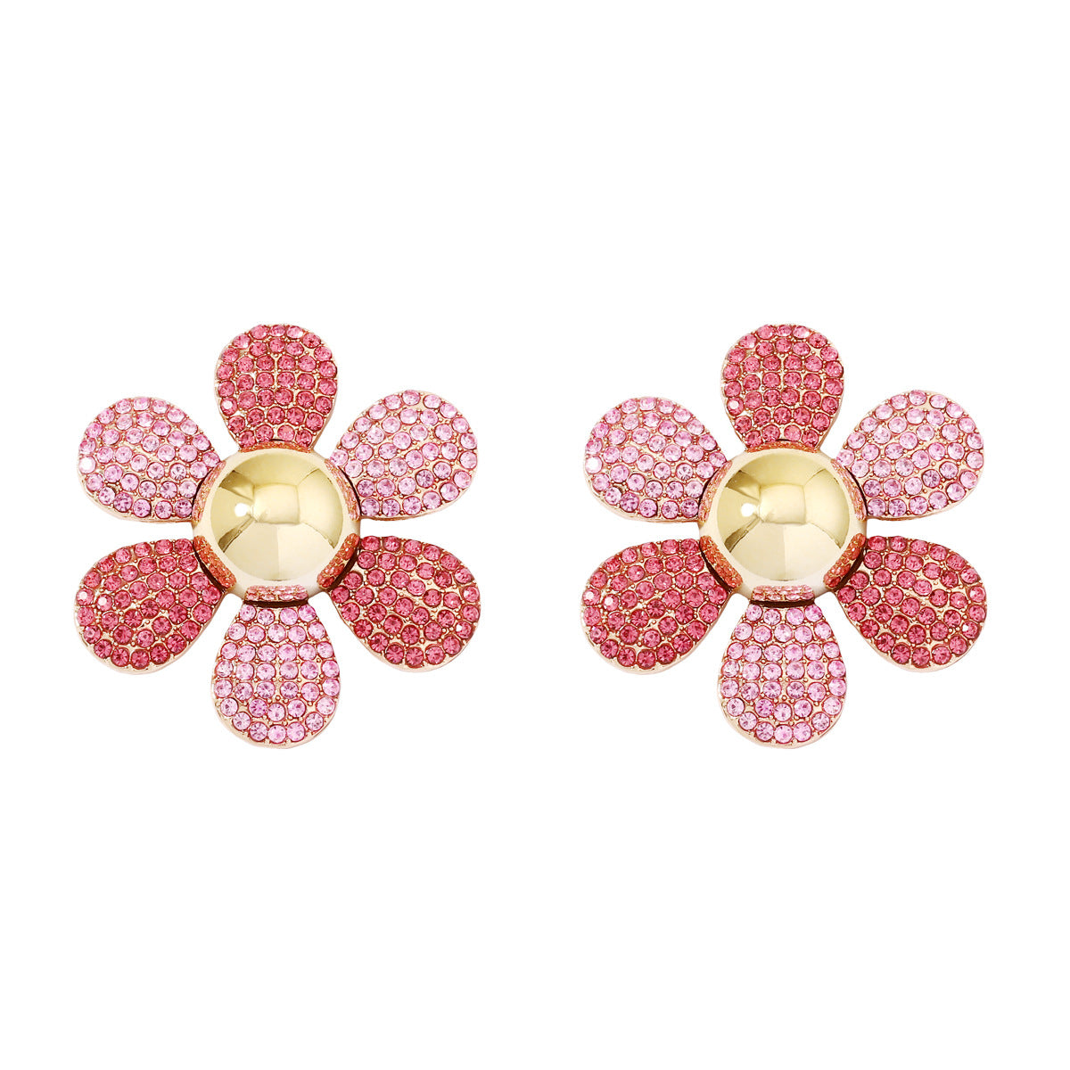 Rainbow Pearl Multi Rhinestone 18K Gold Stud Anti Tarnish Earring Bulk