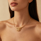 Gold Triple Crescent Layered Anti Tarnish Copper For Women Bulk