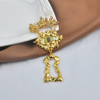 Gold Evil Eye Rhinestone Brooch For Women Bulk