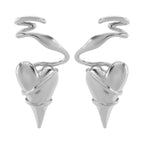 Heart Wrap Style Gold Silver Plated Alloy Stud Earrings For Women Bulk