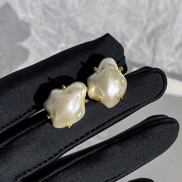 Pearl 18K Gold Plated Anti Tarnish Stud Earring For Women Bulk Main image