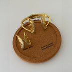 Gold Angel Wings Cubic Zirconia Copper Cuff & Kada Ring For Women Bulk