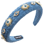 Evil Eye 18K Gold CZ Headband Hair Band Accessories Kids Bulk