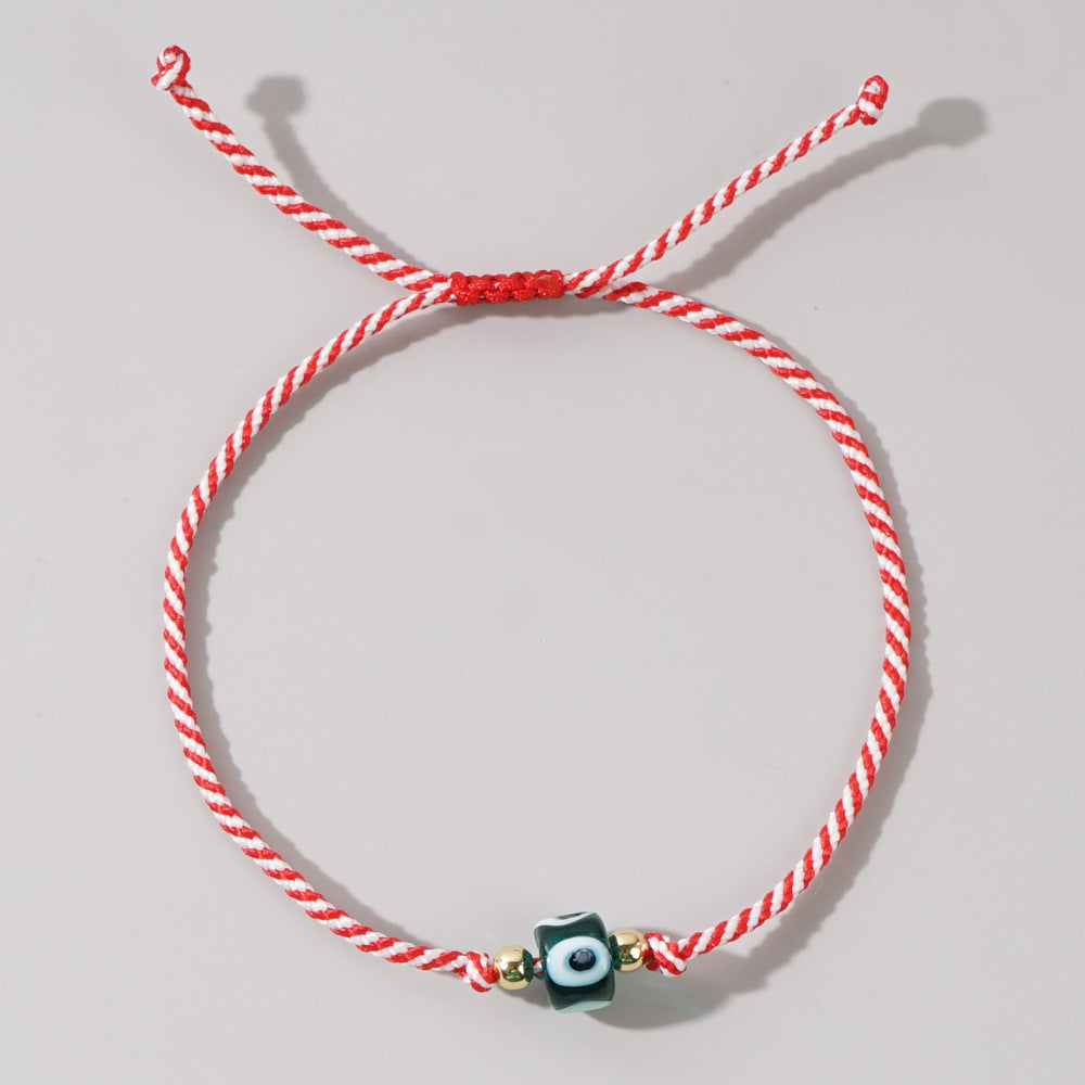 Multi Color Evil Eye Sqaure  Beads Bracelet Wrist Wear For Women Bulk