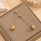 18K Gold Stainless Steel Anti Tarnish Snake Chain Necklace Bracelet Earring Set For Women