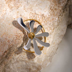 Daisy Flower Silver Gold Stainless Steel Anti Tarnish Single Left Side Ear Cuff Stud For Women