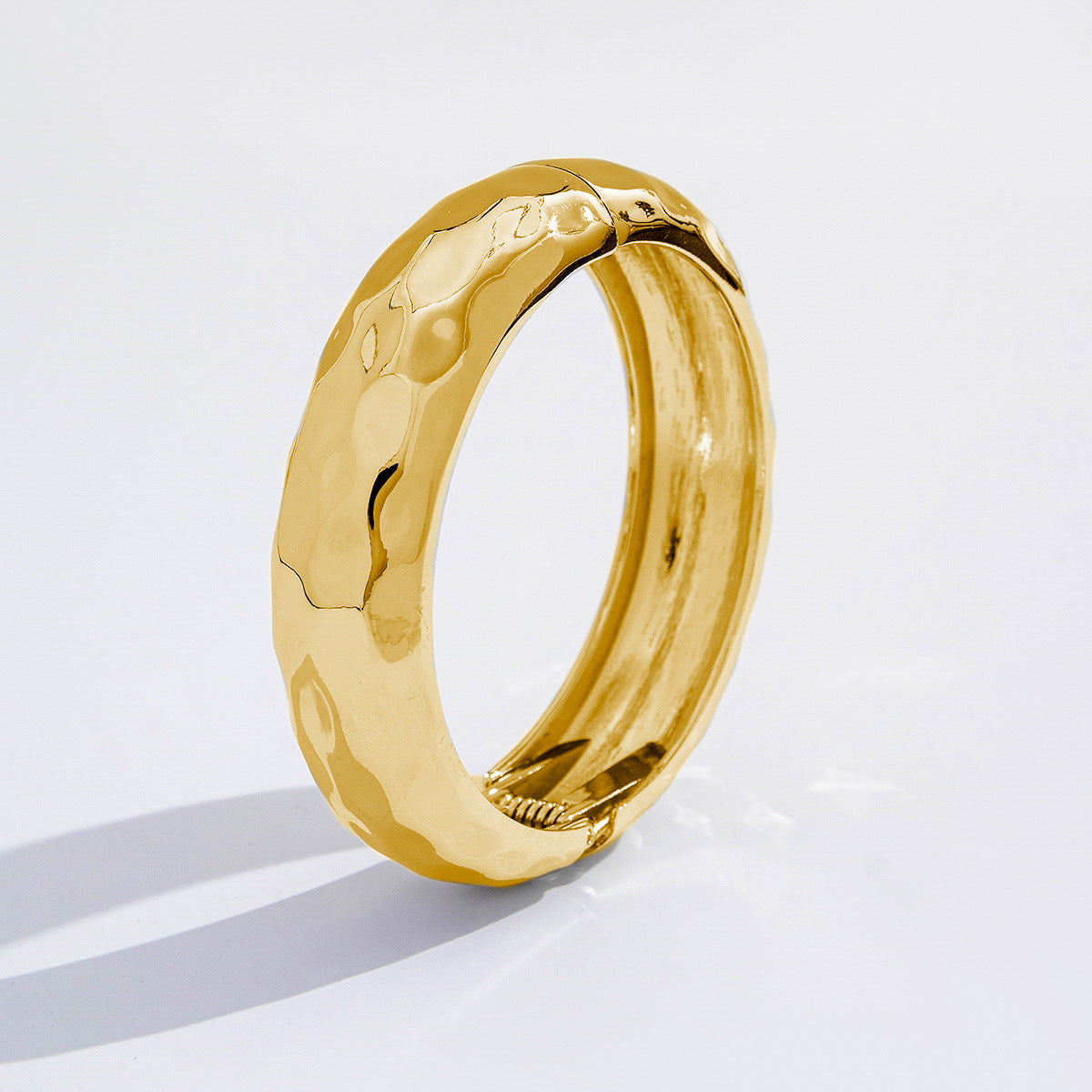 Beaten Finish 18K Gold Silver Anti Tarnish Kada Bangle Bracelet Bulk