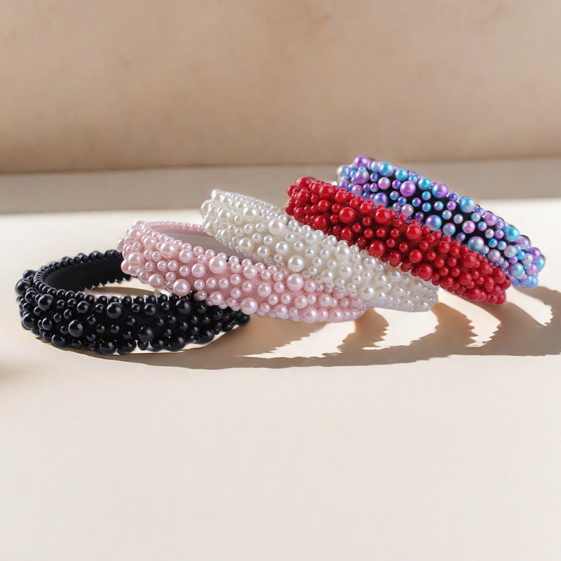 Multi Color Pearl Purple Blue Hair Band Hair Accessories Kids Bulk Secondary image
