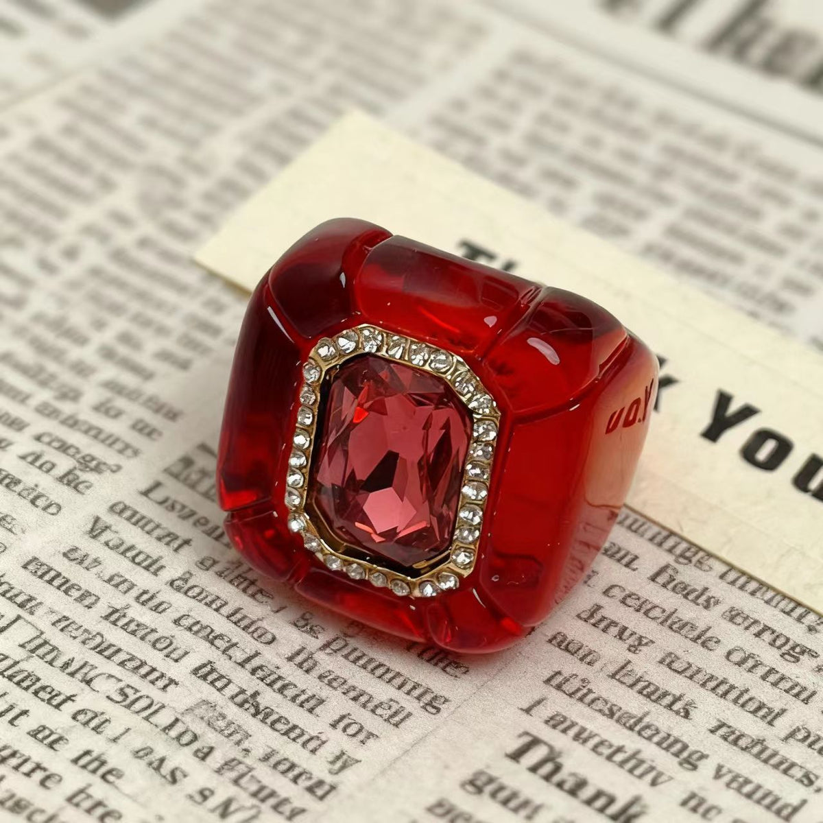 Designer Multi Color Enamel Gold Plated Square Cocktail Ring Bulk