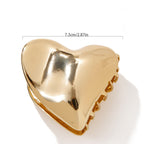 Modern Sculpted Heart Silver Plated Plain Alloy Hair Accessories Bulk