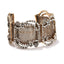 Designer Wide Mesh Link Gold Silver Plated Bracelet For Women Whlesale