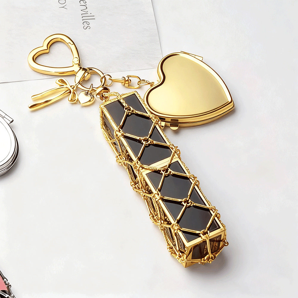 Gold Heart Enamel Key Chains For Women Bulk