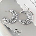 Designer Cage Wrap Gold Silver Anti Tarnish Copper Hoop Earrings Bulk