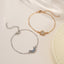 Sun Moon 18K Gold Silver Blue CZ Chain Bracelet Pack Of 2 Bulk