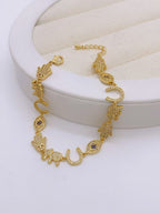 Bulk Evil Eye & Hand Charm Gold Silver CZ Anti Tarnish Copper Bracelet