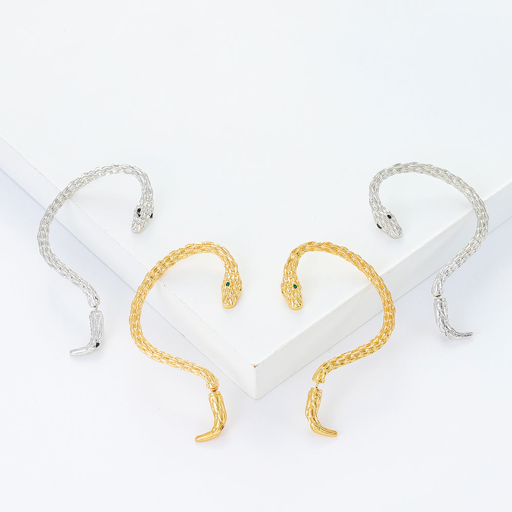 Luxury Serpent Wrap Gold Silver Plated Alloy Ear Cuff Earrings Bulk Main image