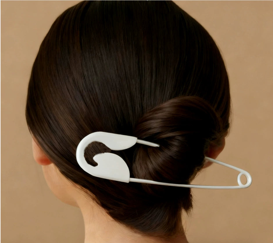 Designer Minimal Bun Safety Pin Gold Silver Plated Hair Accessories Bulk