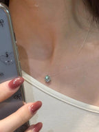 Rhinestone Solitaire CZ Anti Tarnish Necklace Pendant Chain Bulk