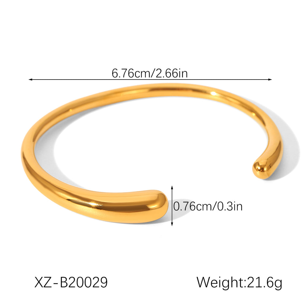 Bulk Waterdrop Gold Plain Anti Tarnish Stainless Steel Cuff & Kada