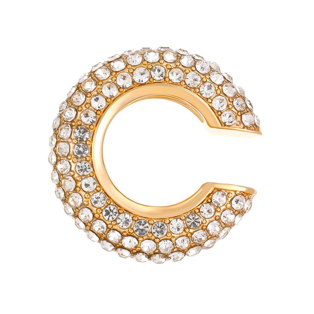 Studded Gold CZ Anti Tarnish Air Cuff Stud Earring Pack Of 2 Bulk