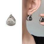Glossy Ball 18K Gold Silver Anti Tarnish Stud Hoop Earring Women Bulk
