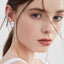 Silver Oval Cubic Zirconia Anti Tarnish Copper Stud Earrings Women Bulk